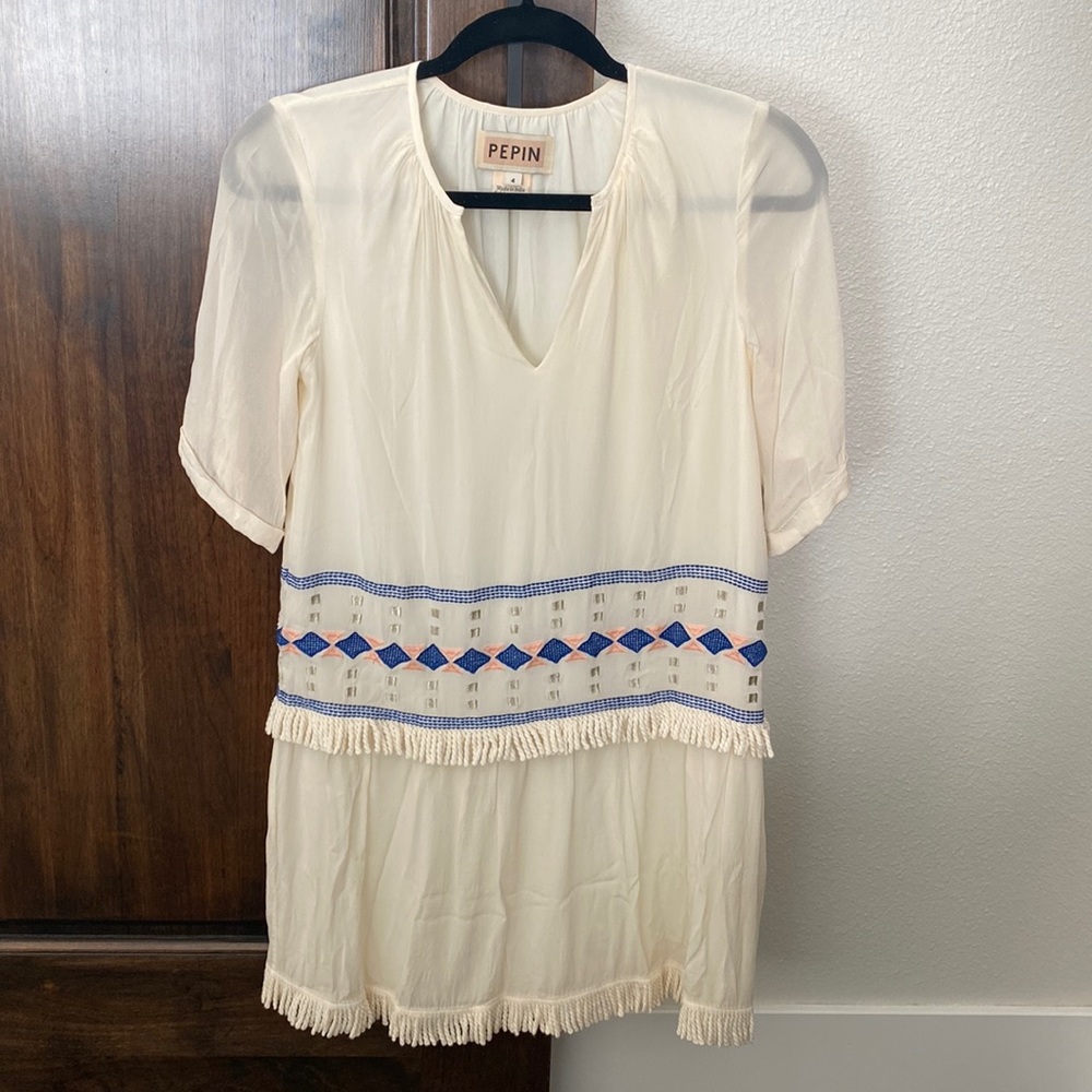 Anthropologie Geo Fringe Dress By Pepin